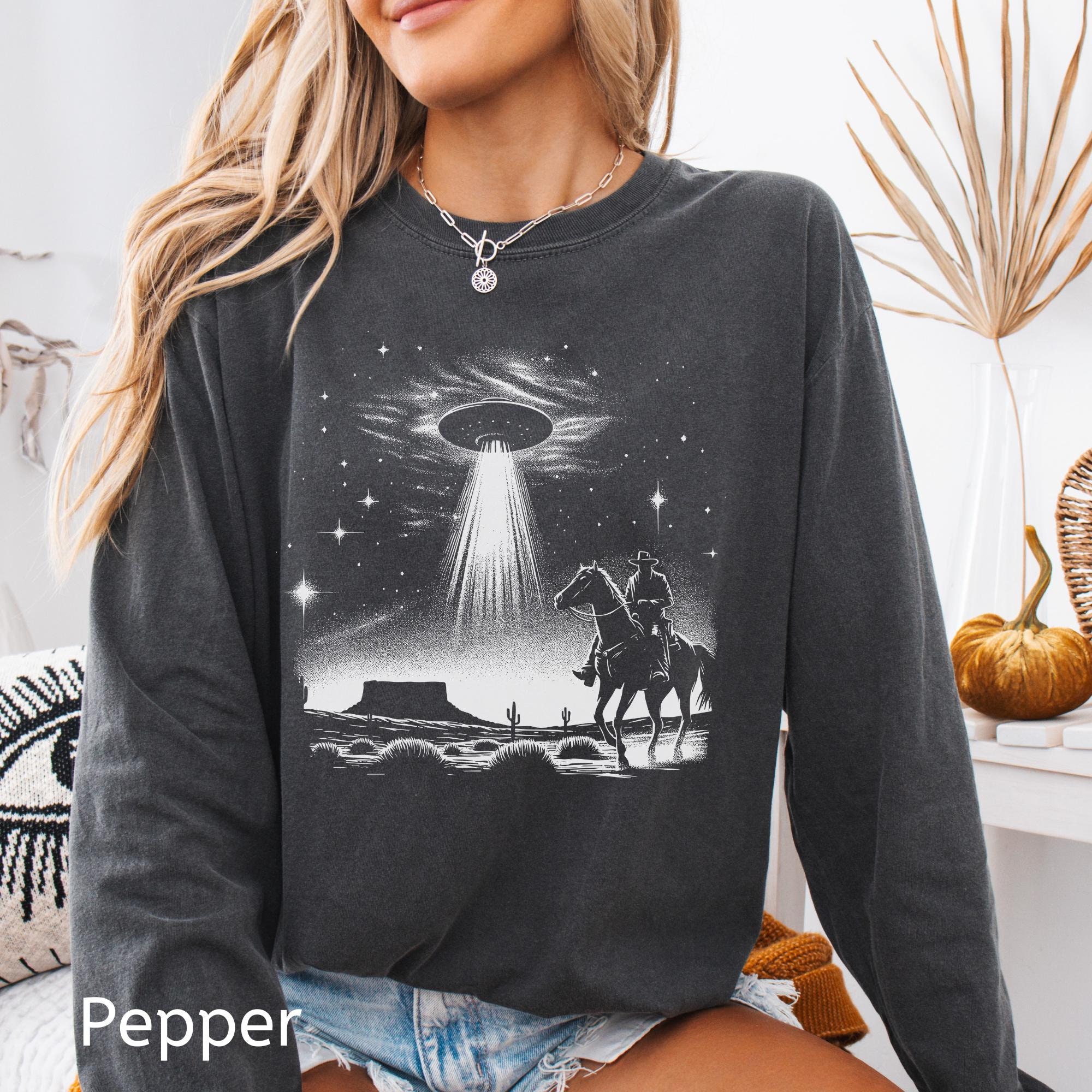 ◆HOODHOOD◆ Alien Vintage Graphic Long Sleeve Navy HDBE01TS Alien Vintage Graphic Long Sleeve - HOODHOOD | 60% - Asian