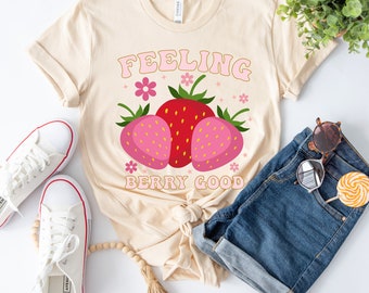 Farmers Market Strawberres Tee Shrt,plus Szes,vntage Style