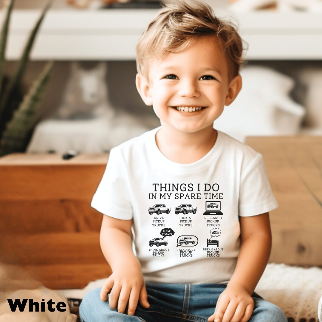 Boys Off-Road Truck Printed T-Shirt with Blue Pants Summer Outfit Set main image 1