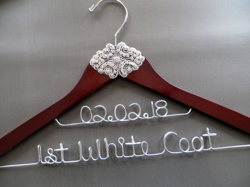 2 Line First White Coat Hanger with Date White Coat Ceremony Etsy