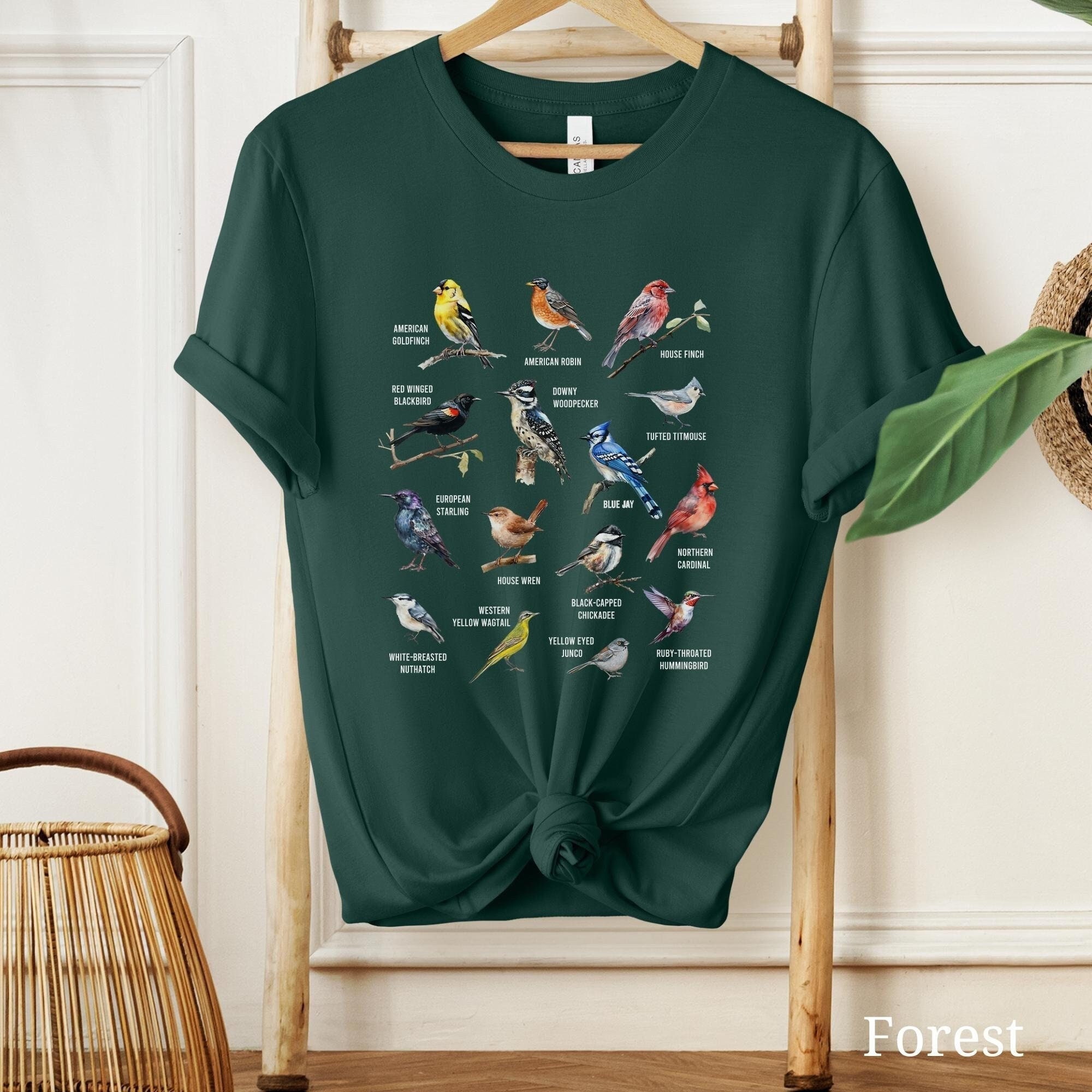 Vogelshirt, shirt vogels kijken, cadeau vogelliefhebber, shirt vogelsoort, cadeau vogelaar, shirt ornithologie, cadeau vogelliefhebber, grafische T-shirt vogel