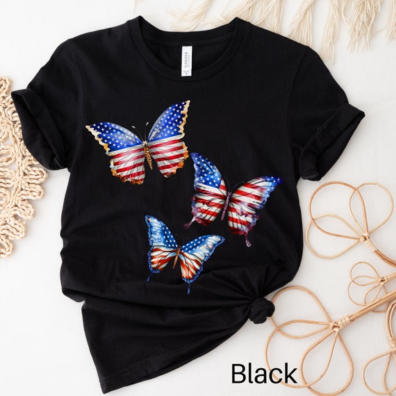 トップス this uniform Ikat Cloth Butterfly Shirt Amazon.com: Kids T Shirts for Girls Summer Short Sleeve Tees