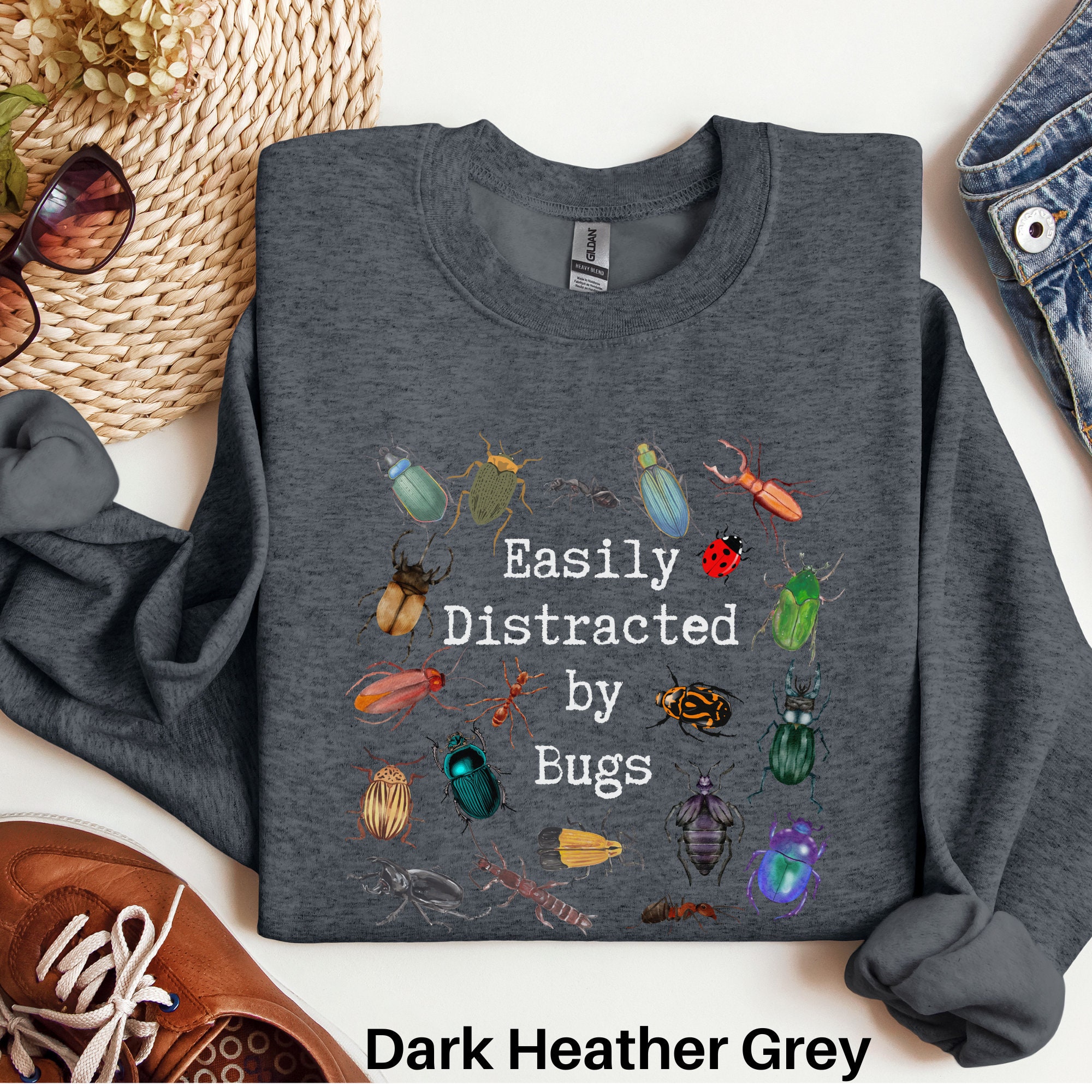 Easily Distracted by Bugs Sweatshirt, Entomology Shirt, Bug Lover