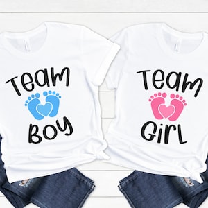 Team Boy Team Girl Shirt, Gender Reveal Party Shirt, Pink or Blue, Baby Announcement Shirt, Team Boy Team Girl, Gender Reveal Ideas