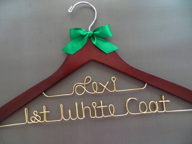 2 Line First White Coat Hanger with Name 1st White Coat Etsy