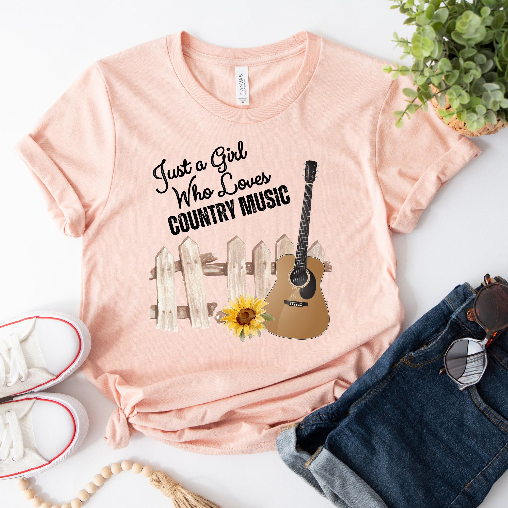 Just a Girl Who Loves Country Music, Country Music Tshirt, Western Shirt, Country Concert Shirt, Country Music Shirt, Western Graphic Tee