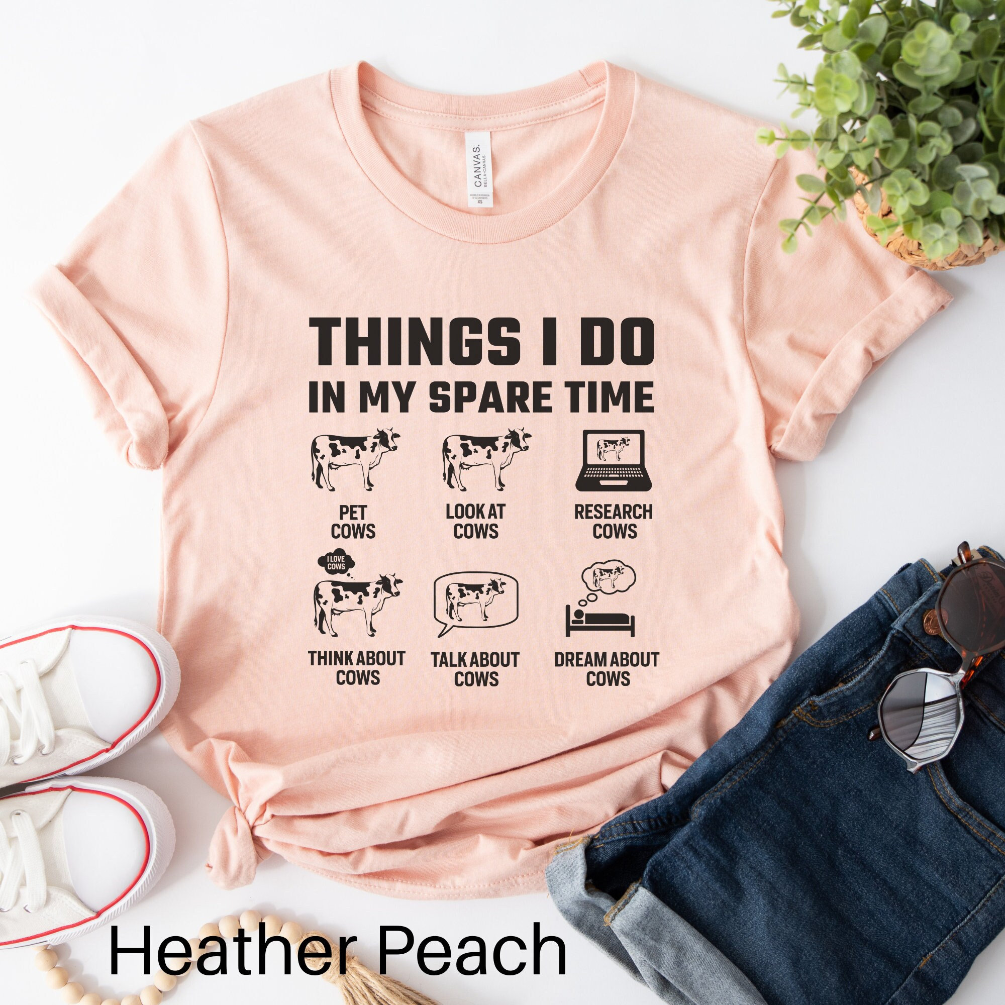 Cow Shirt, Things I Do In My Spare Time Shirt, Cow Lover Gift, Farm Animal Shirt, Funny Cow Shirt, Cow Lover Shirt, Farm Life Shirt