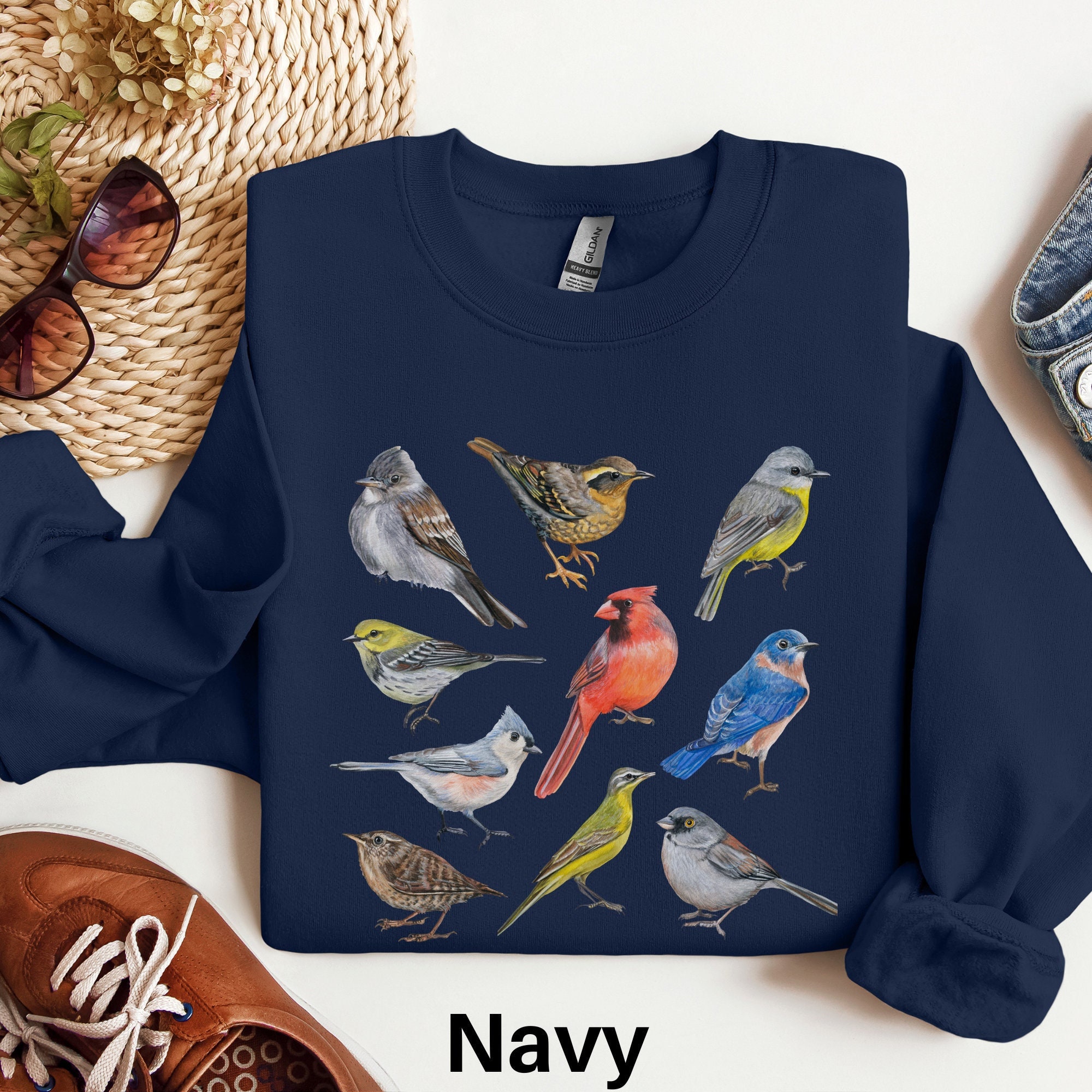 Bird print sweater cheap