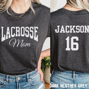 Custom Lacrosse Mom Shirt with Kids Name on Sleeve, Personalized Lacrosse Mom Shirt, Lacrosse Game Day Shirt, Lacrosse Mama, Lax Mom Shirt