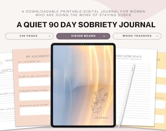 90 Day Sobriety Journal for Women | Recovery Workbook, Tracker (Digital Download)