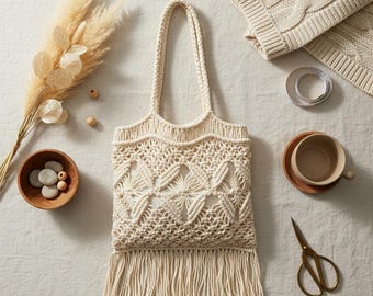 Bolso de hombro con flecos de tejido étnico, estilo francés, hueco, para playa, para vacaciones y verano.