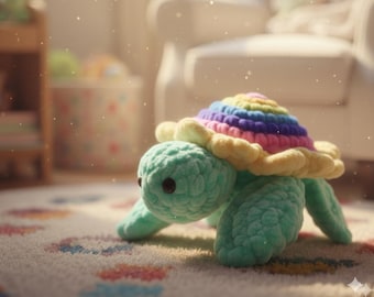 Crochet Turtle Plush Pattern, Amigurumi, Summer Toy, Sunflower Turtle, Crochet Flower Turtle, Crochet Pattern for Beginners, Handmade Gift