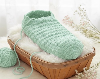 Crochet Baby Cocoon Pattern, Textured Newborn Sleep Sack with Hood, Bobble Stitch Baby Nest PDF, Baby Shower Gift, ButtDigitalStudio