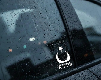 Autocollant « Türkiye Ay Yildiz Göktürk » - film vinyle de haute qualité, autocollant pour voiture et moto, sticker, tuning