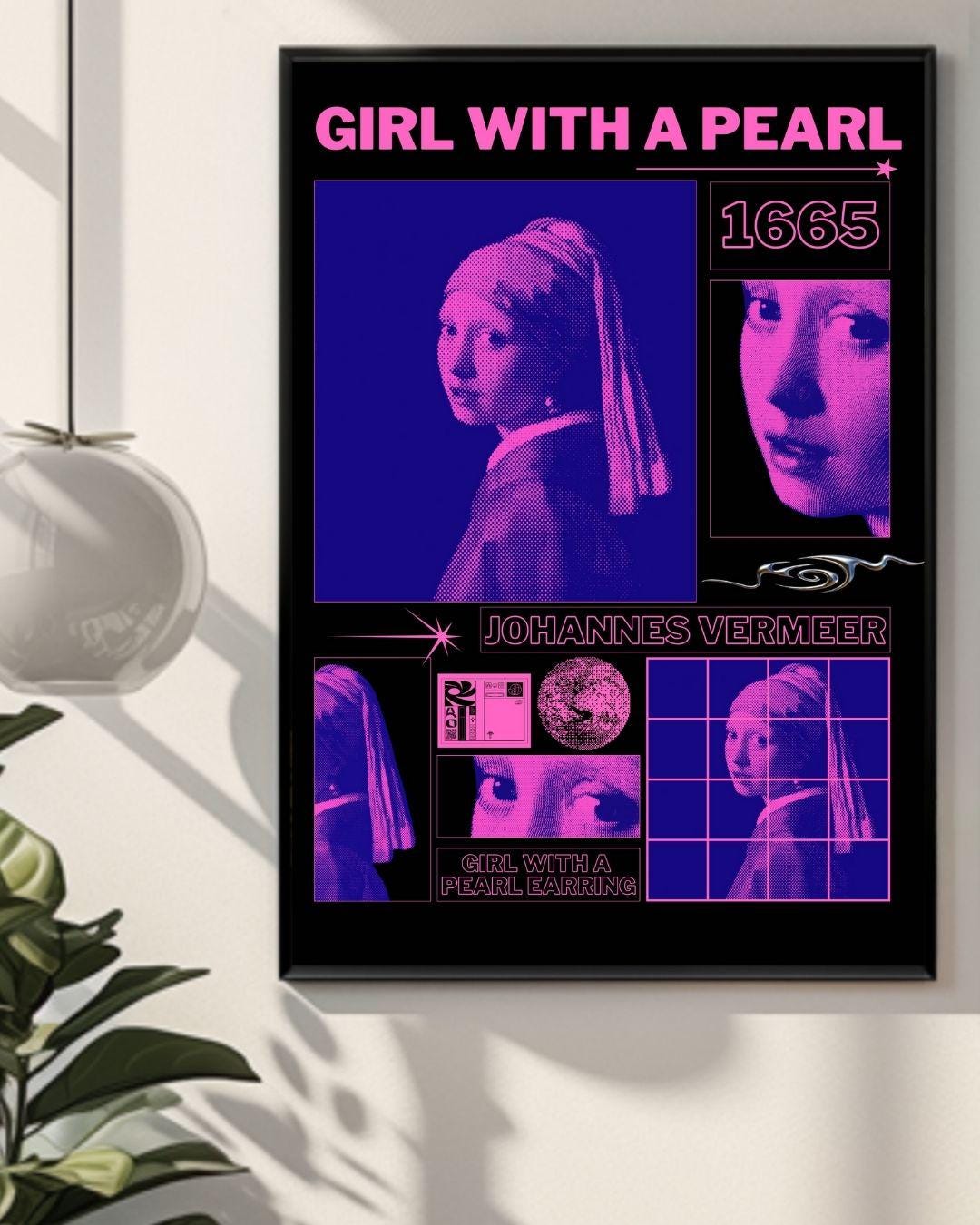 The Girl With a Pearl - Digital Art Print, Wall Decor, Poster, Art ...