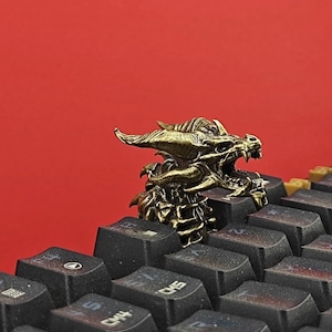 Messing Skelett Drachen Tastenkappe: Undead Frost Style Artisan Mechanische Tastatur Tastenkappe