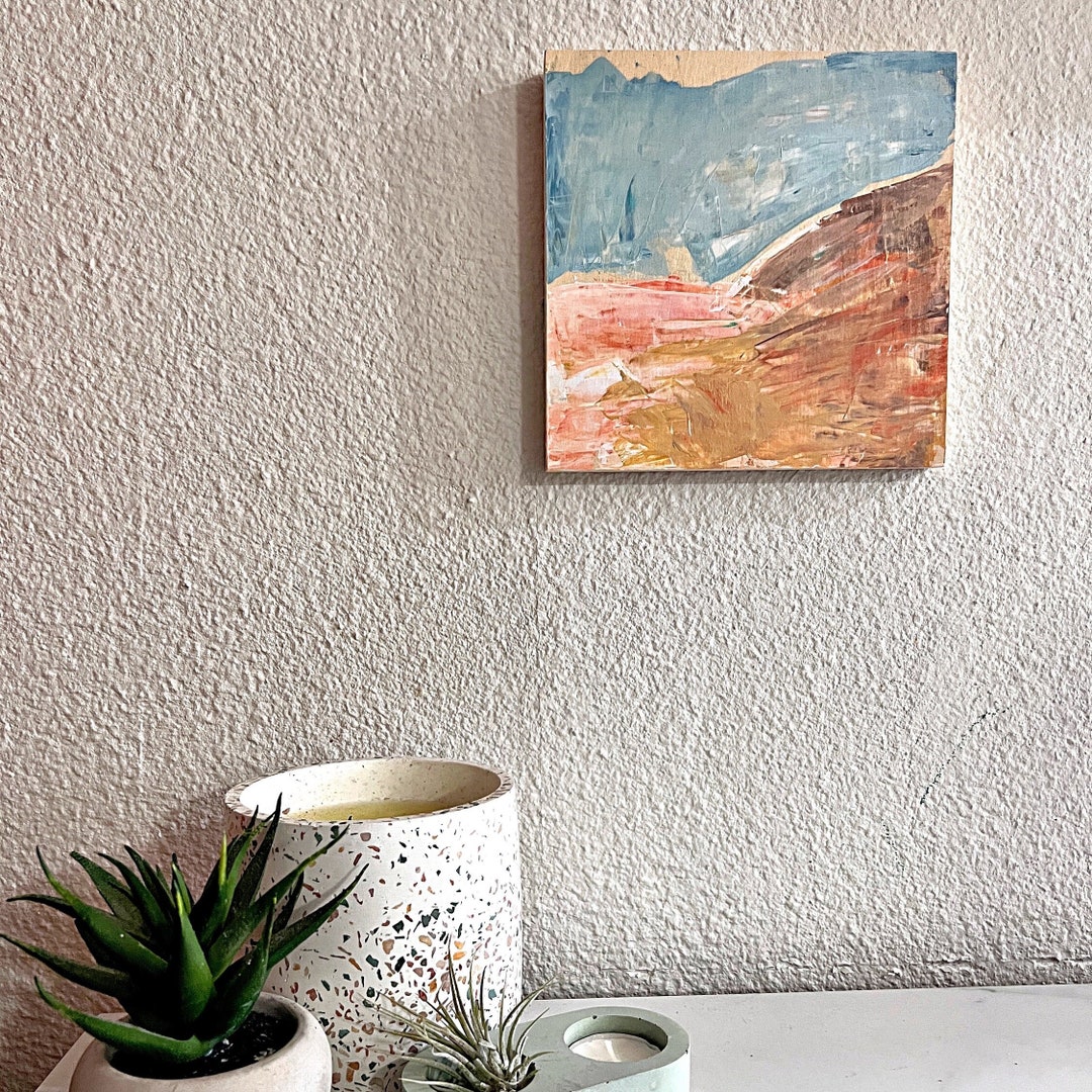 Landslide California Desert Original Acrylic Painting Landscape Natural ...