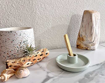 Béton coulé à la main coloré Mini Vase support moderne minimaliste Architectural moderne Slow Living couleur personnalisée