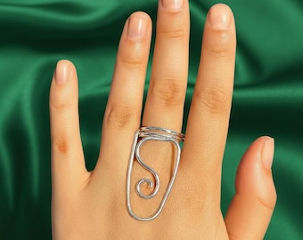 Arthritis Ring, Brass Ring, Splint Knuckle Ring, Wire Ring, Thumb Ring, Rings For Women, Simple Midi Ring, Unique Ring, Statement Ring