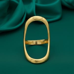 Justerbar dubbelbandad artritring, sterlingsilver eller mässing, hyperextensionsstöd, bohemiska smycken