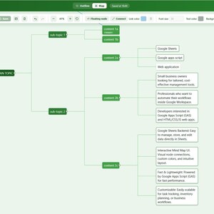 Mindmap – Google Apps Script-Webanwendung Bild 2