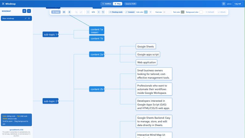 Mindmap – Google Apps Script-Webanwendung Bild 6