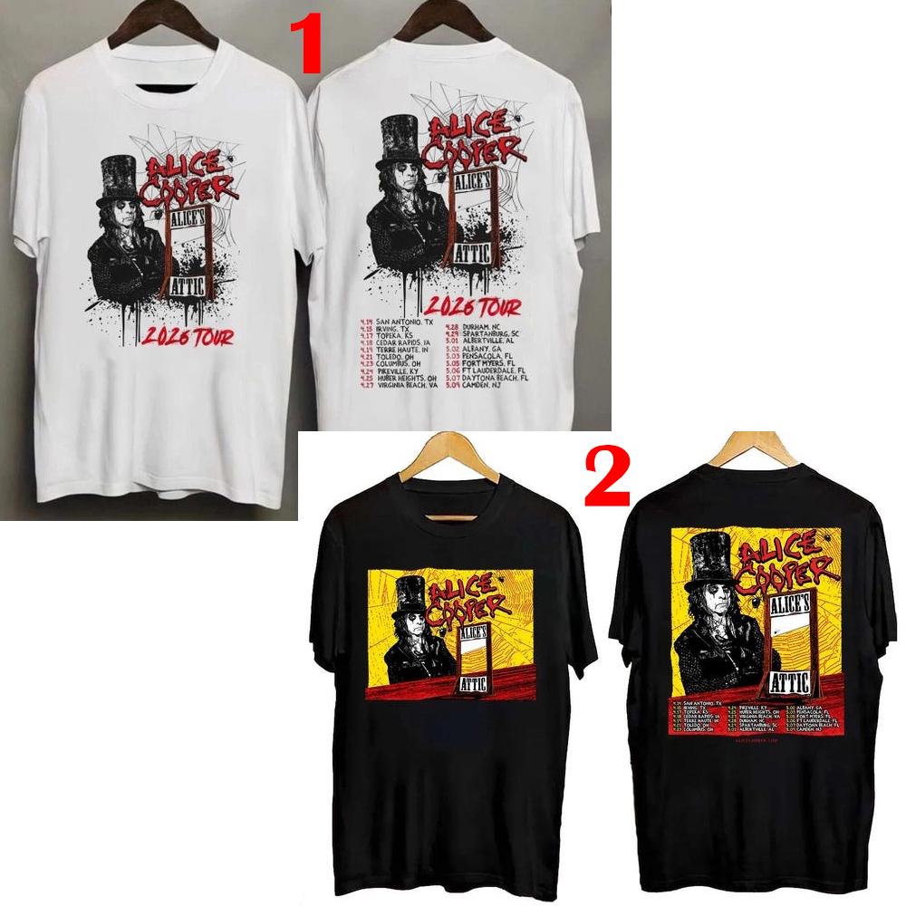 Alice Cooper Alice's Attic Tour 2026 T-shirt or Hoodie All Size - Etsy