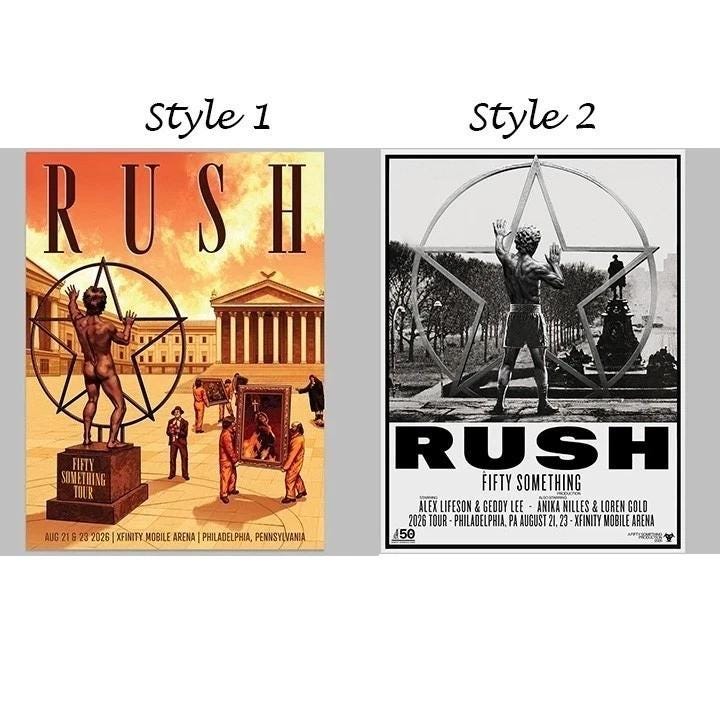 Rush Concert Poster - Etsy