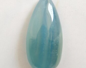 AAA品質の天然アクアフレッシュカルサイトカボション、重量20カラット、1個、サイズ28×13×7mm、スカイブルー、滑らか、リング＆ペンダント用ルースジェムストーン