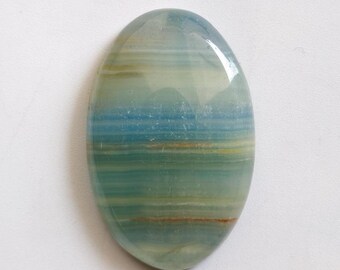 Cabochão de calcedônia natural AAA, cor azul-celeste, 29 quilates, 1 peça, tamanho 30 x 20 x 6 mm, acabamento liso. Ideal para anéis e pingentes. Gema avulsa.