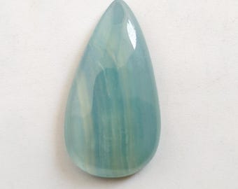 AAA品質の天然アクアフレッシュカルサイトカボション、重量13カラット、1個、サイズ25×14×5mm、スカイブルー、滑らか、リング＆ペンダント用ルースジェムストーン