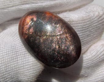 Cabochão oval de pedra do sol Coca natural, gema solta de 25 quilates (29x19x6 mm)