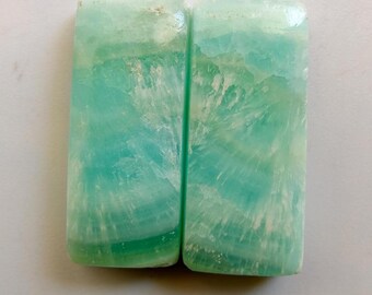 Natural Blue Oregonite Cabochon Matching Loose Gemstone Weight 28 Caret 1 Pair Size 23X10X5 MM Smooth Polished Oregonite for Jewelry Making