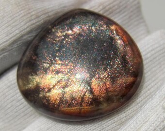 Cabochão em formato de coração de Coca-Cola, pedra preciosa de qualidade AAA para joias (31x30x6 mm)