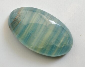 Cabochão de calcedônia natural Aqua Fresh de qualidade AAA, peso 31 quilates, 1 peça, tamanho 30 x 18 x 7 mm, azul celeste, lisa, para anel e pingente. Gema solta.