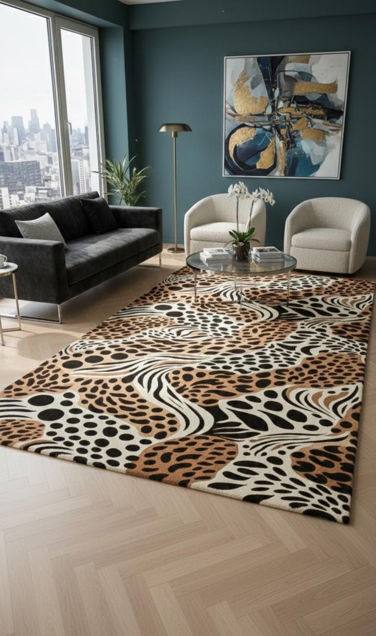 Hand-tufted Wool Carved Area Rug – Modern Abstract Design - Etsy