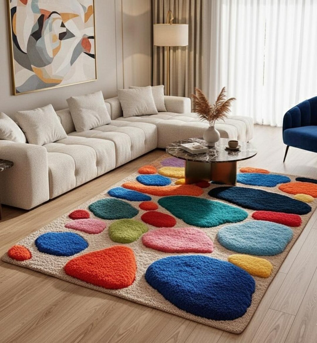 Hand-tufted Wool Carved Area Rug – Modern Abstract Design - Etsy