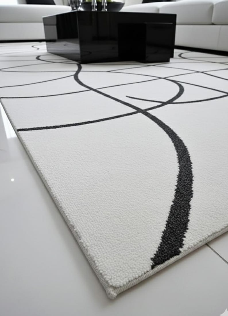 Hand-tufted Wool Carved Area Rug – Modern Abstract Design - Etsy