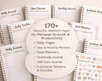 Digitaal dankbaarheidsdagboek | GoodNotes Planner iPad | Wellness- en mindfulnessplanner 2026 | Ochtend/nacht-routinetracker | Digitale download