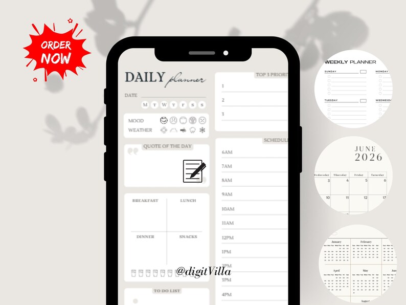 2026 2027 2028 Undated Digital Planner | Hyperlinked Goodnotes ...