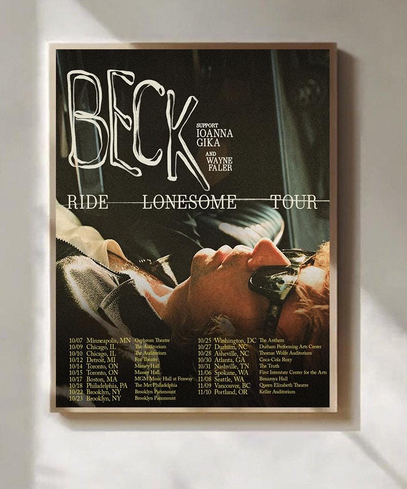 Beck Concert Poster - Etsy