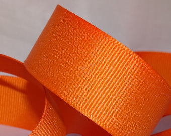 7/8" ORANGE Offray Grosgrain Ribbon Old Store Stock