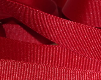 7/8" CRANBERRY Grosgrain Ribbon