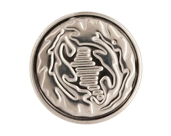 Oak Leaf Jean Tack Button Size 27L (11/16") NICKEL