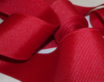 1-1/2" Cranberry & Dark Cranberry Grosgrain Ribbon Choice Old Store Stock