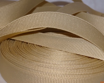 5/8"  TAN Grosgrain Ribbon Soft Old Store Stock