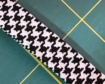 1/2" Extra Wide Houndstooth Black & White Double Fold bias Tape BTY Made in America Special Purchase Limited Quantity