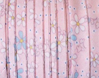 Roze DAISY 1/2" EXTRA brede dubbele gevouwen biaisband, 100% van Amerikaanse makelij