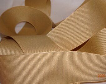 Gros-grain beige avoine de 1 1/2 po. Stock d'ancien magasin
