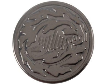 Oak Leaf Jean Tack Button Size 27L (11/16") BLACK NICKEL